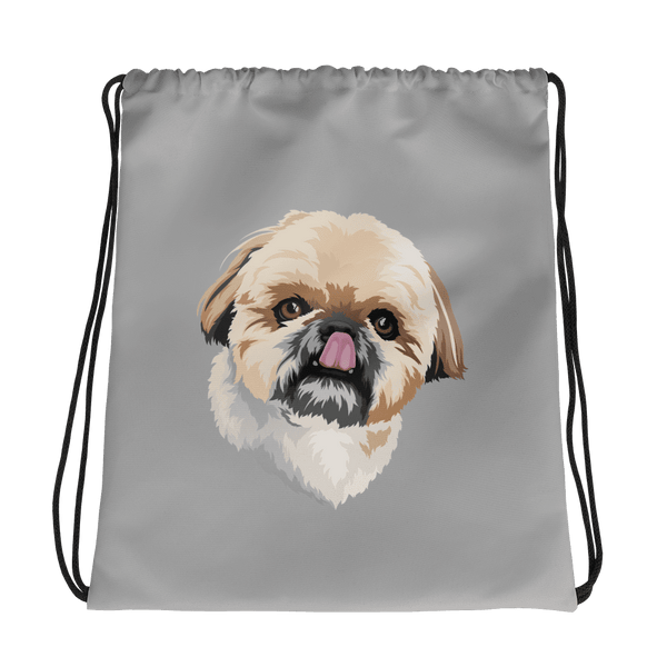 Custom Pet Print Drawstring Bag