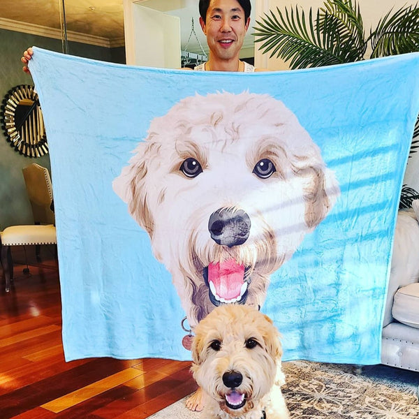 Custom Pet Print Fleece Blanket