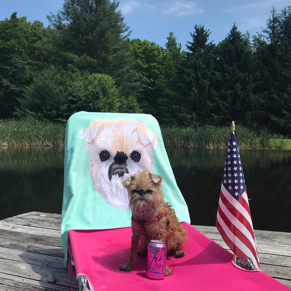 Custom Pet Print Beach Towel