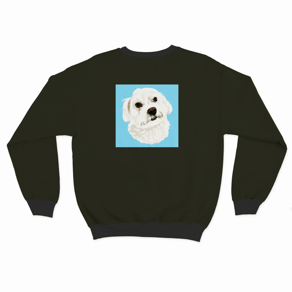 Men's / Women's Custom Pet Print Sweatshirt (Black)