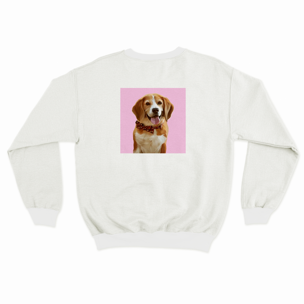 Men's / Women's Premium Pet Print Sweatshirt (White)