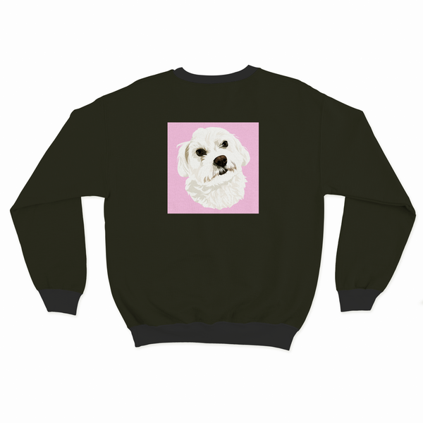 Men's / Women's Custom Pet Print Sweatshirt (Black)