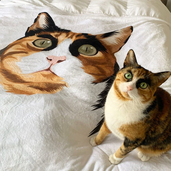 Custom Pet Print Fleece Blanket