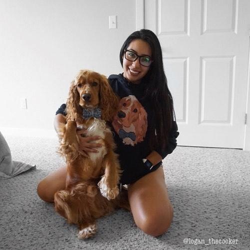 Men's / Women's Custom Pet Print Hoodie (Black)