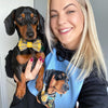 Men's / Women's Premium Pet Portrait Hoodie (Black)
