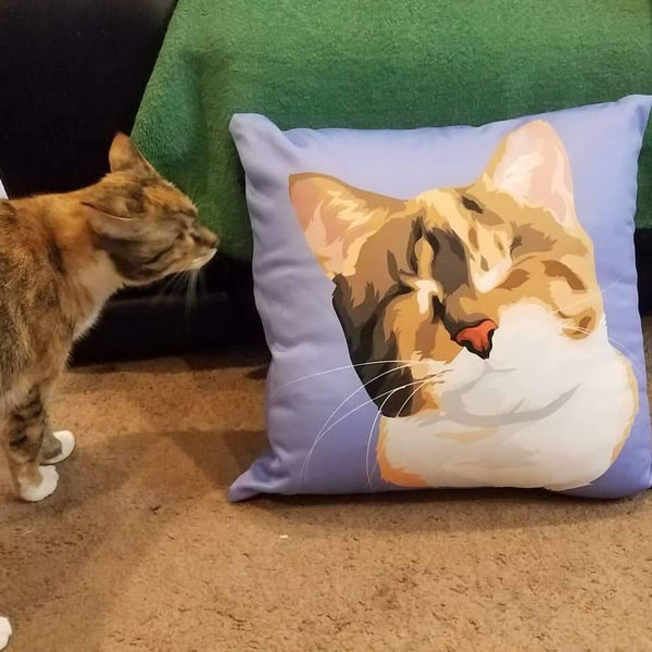 Custom Pet Print Throw Pillow