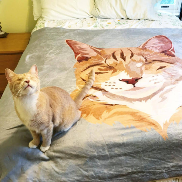 Custom Pet Print Fleece Blanket