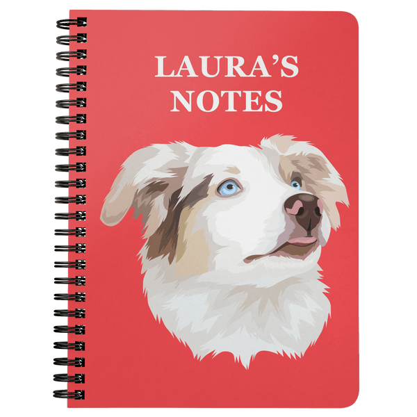 Custom Pet Print Spiral Notebook