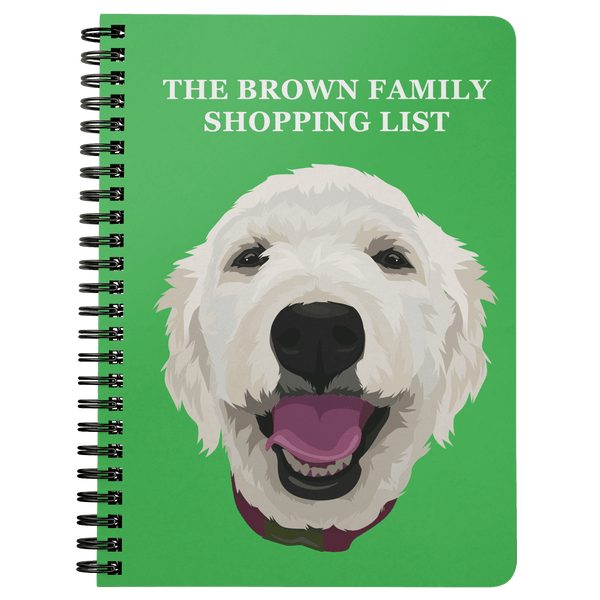 Custom Pet Print Spiral Notebook