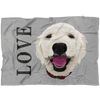 Custom Pet Print Fleece Blanket with Text