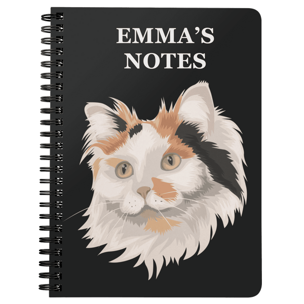 Custom Pet Print Spiral Notebook