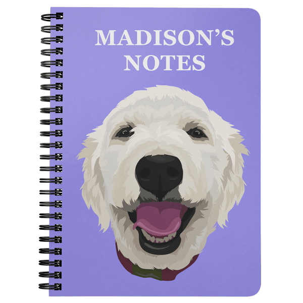 Custom Pet Print Spiral Notebook