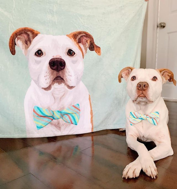 Custom Pet Print Fleece Blanket