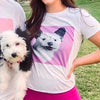Women's Custom White Pet Print T-Shirt
