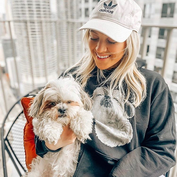 Men's / Women's Custom Pet Print Hoodie (Black)
