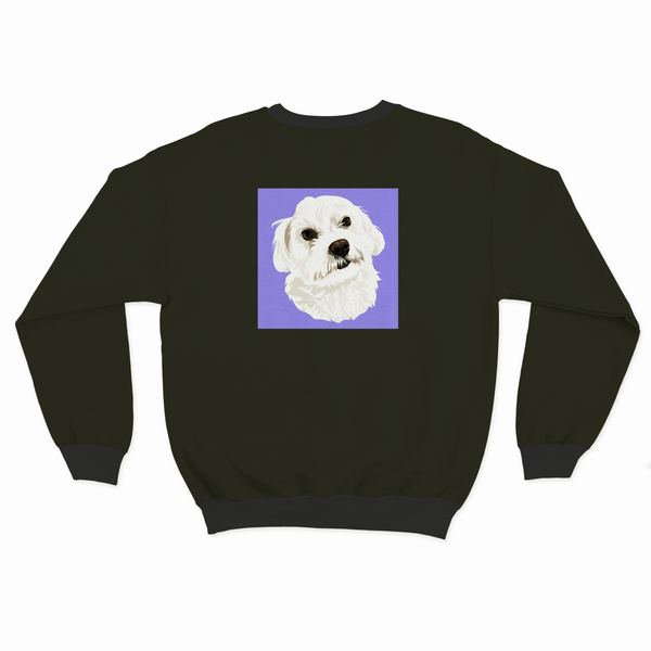 Men's / Women's Custom Pet Print Sweatshirt (Black)