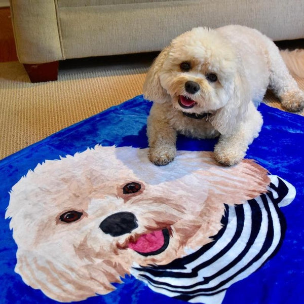 Custom Pet Print Fleece Blanket