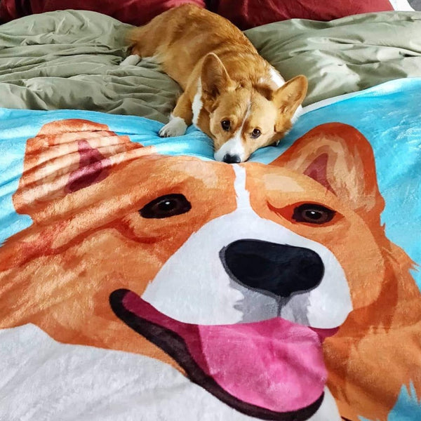 Custom Pet Print Fleece Blanket