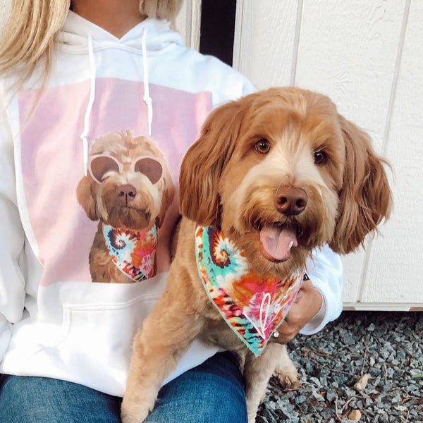 Men's / Women's Premium Pet Portrait Hoodie (White)