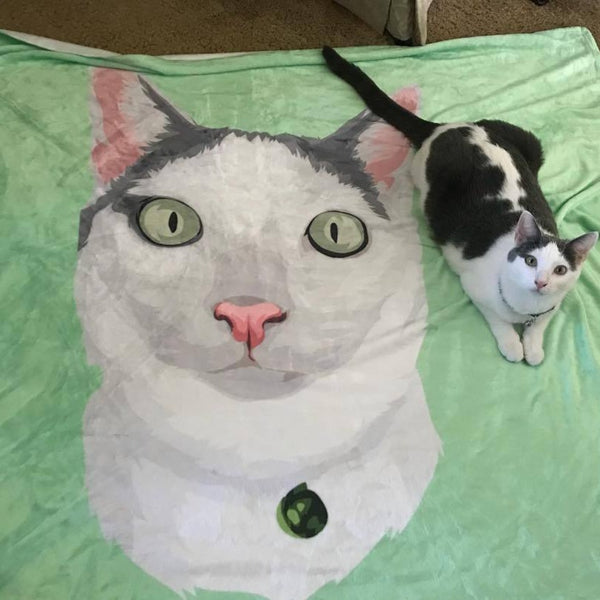 Custom Pet Print Fleece Blanket