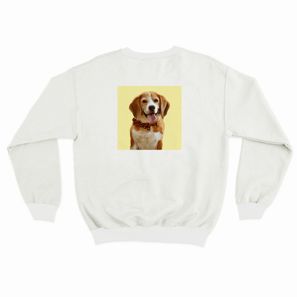 Men's / Women's Premium Pet Print Sweatshirt (White)