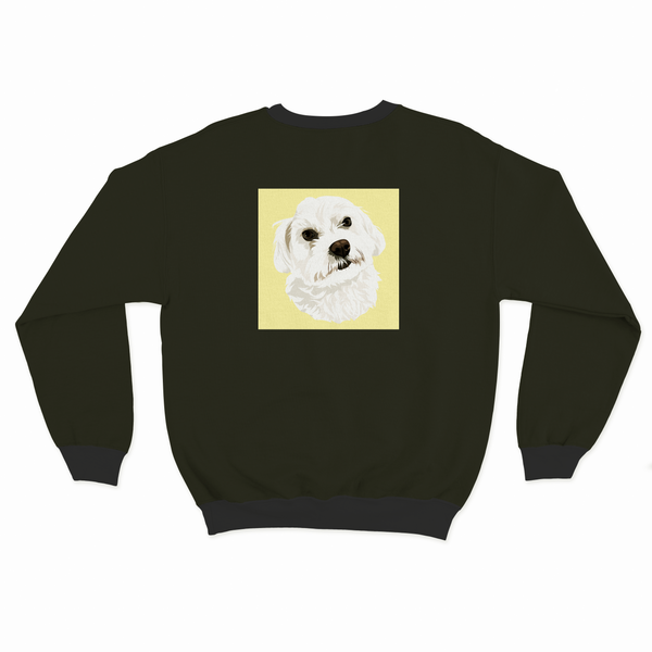 Men's / Women's Custom Pet Print Sweatshirt (Black)