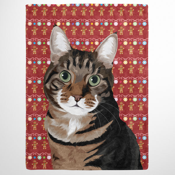 Christmas Pet Print Fleece Blanket