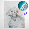 Double Exposure Pet Print Fleece Blanket