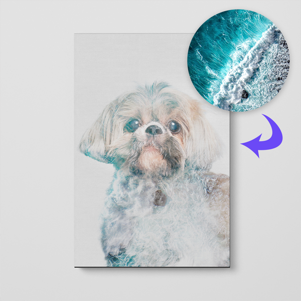 Double Exposure Pet Print Canvas