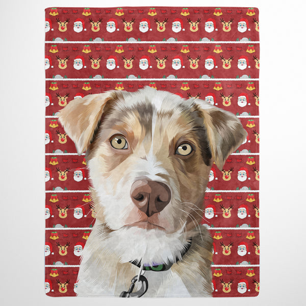 Christmas Pet Print Fleece Blanket