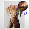 Double Exposure Pet Print Fleece Blanket