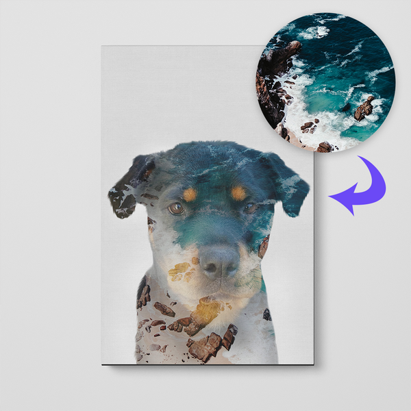 Double Exposure Pet Print Canvas