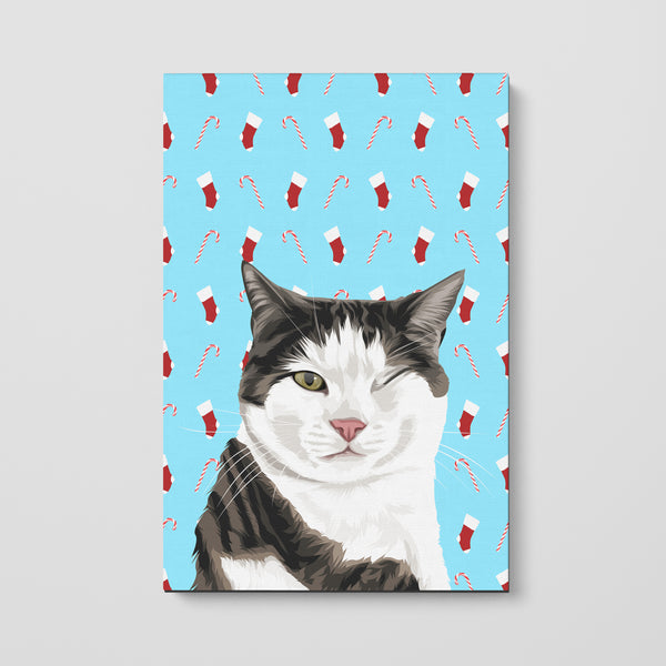 Christmas Pet Print Canvas