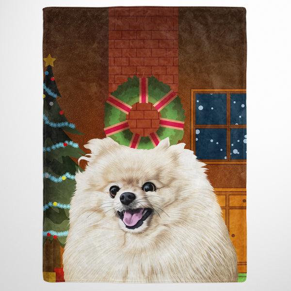Christmas Pet Print Fleece Blanket