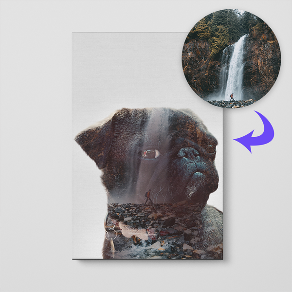 Double Exposure Pet Print Canvas