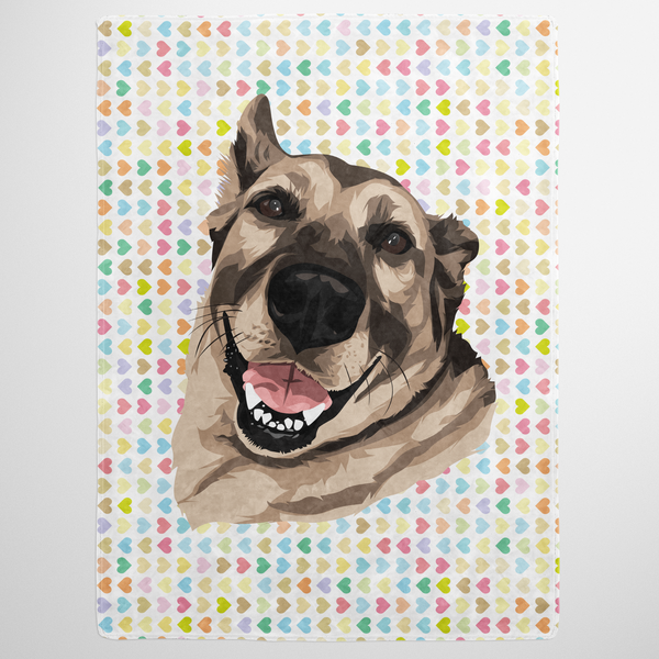 Valentine's Pet Print Fleece Blanket