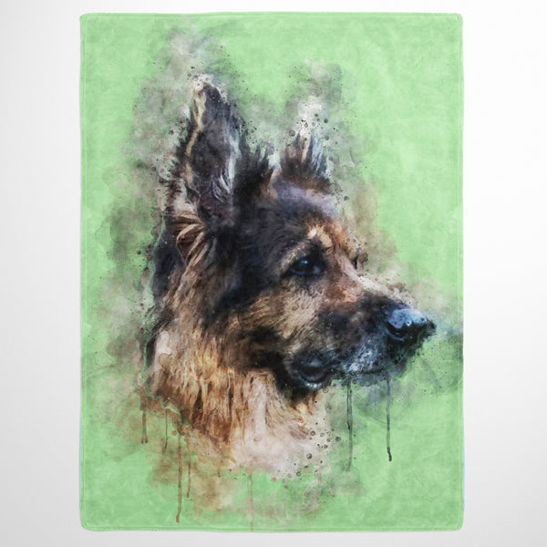 Watercolor Pet Print Fleece Blanket