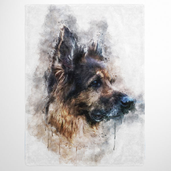 Watercolor Pet Print Fleece Blanket