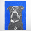 Monochrome Sketch Pet Print Fleece Blanket