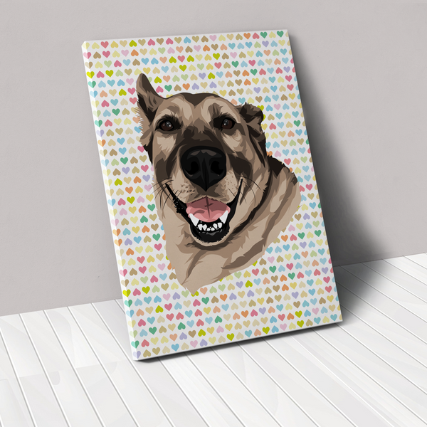 Valentine's Pet Print Canvas