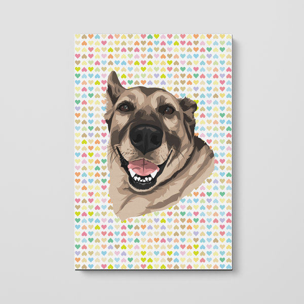 Valentine's Pet Print Canvas