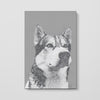 Monochrome Sketch Pet Print Canvas