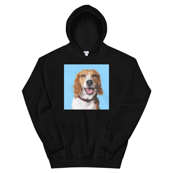 Men's / Women's Color Sketch Pet Print Hoodie (Black)
