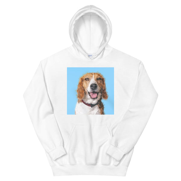 Men's / Women's Color Sketch Pet Print Hoodie (White)