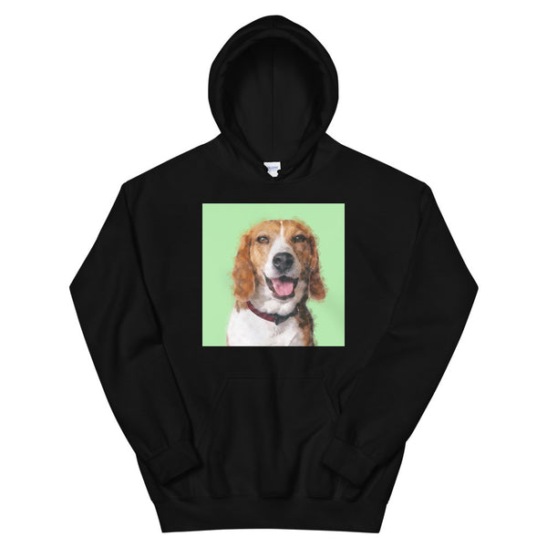 Men's / Women's Color Sketch Pet Print Hoodie (Black)