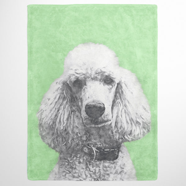 Monochrome Sketch Pet Print Fleece Blanket