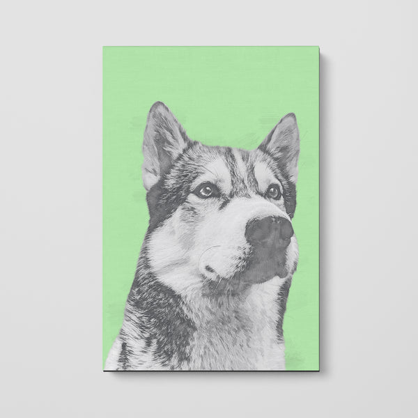 Monochrome Sketch Pet Print Canvas