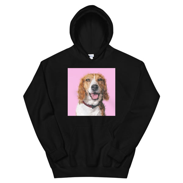 Men's / Women's Color Sketch Pet Print Hoodie (Black)