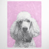 Monochrome Sketch Pet Print Fleece Blanket