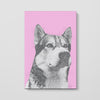 Monochrome Sketch Pet Print Canvas